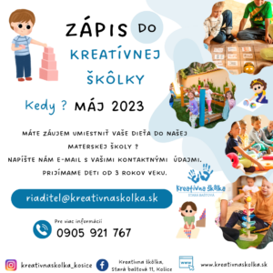 Zápis | Súkromná materská škola "Kreatívna škôlka"
