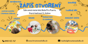 Zápis do Súkromnej materskej školy 2024/2025 | Súkromná materská škola "Kreatívna škôlka"